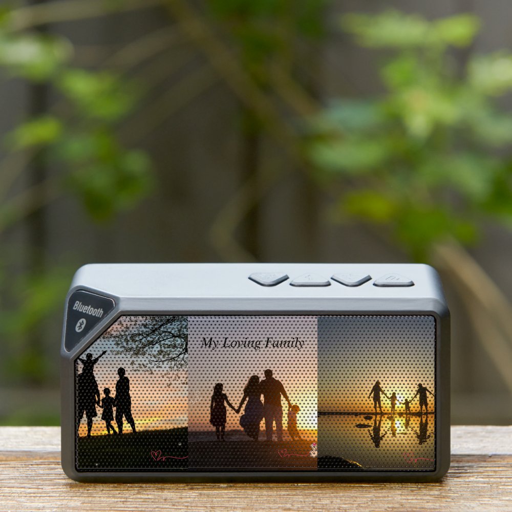 Multi Photo Collage Modern Personalized  Bluetooth Speaker