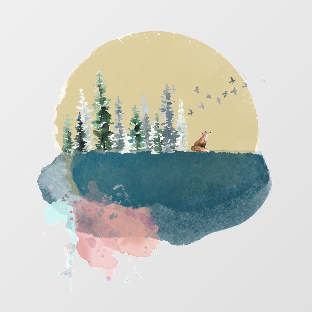 Forest on the moon!  Wall Decal