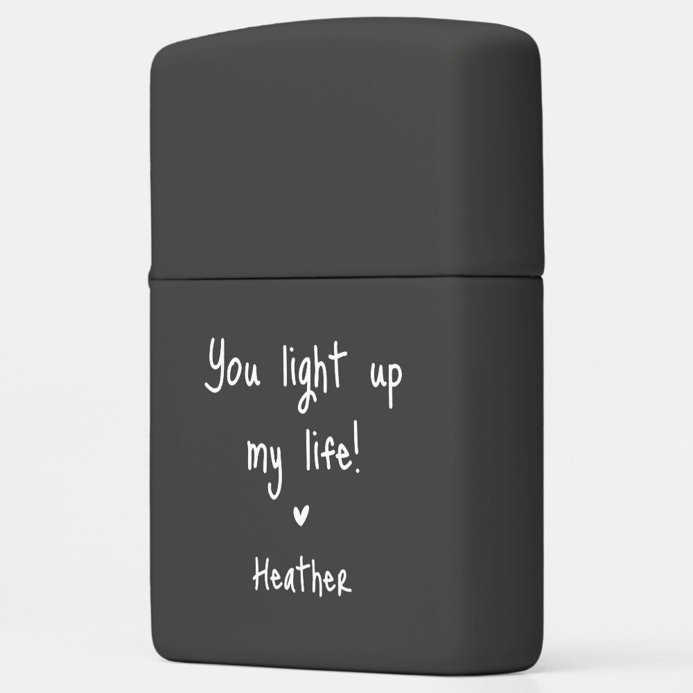Handwritten Keepsake Gift for Him Zippo Lighter