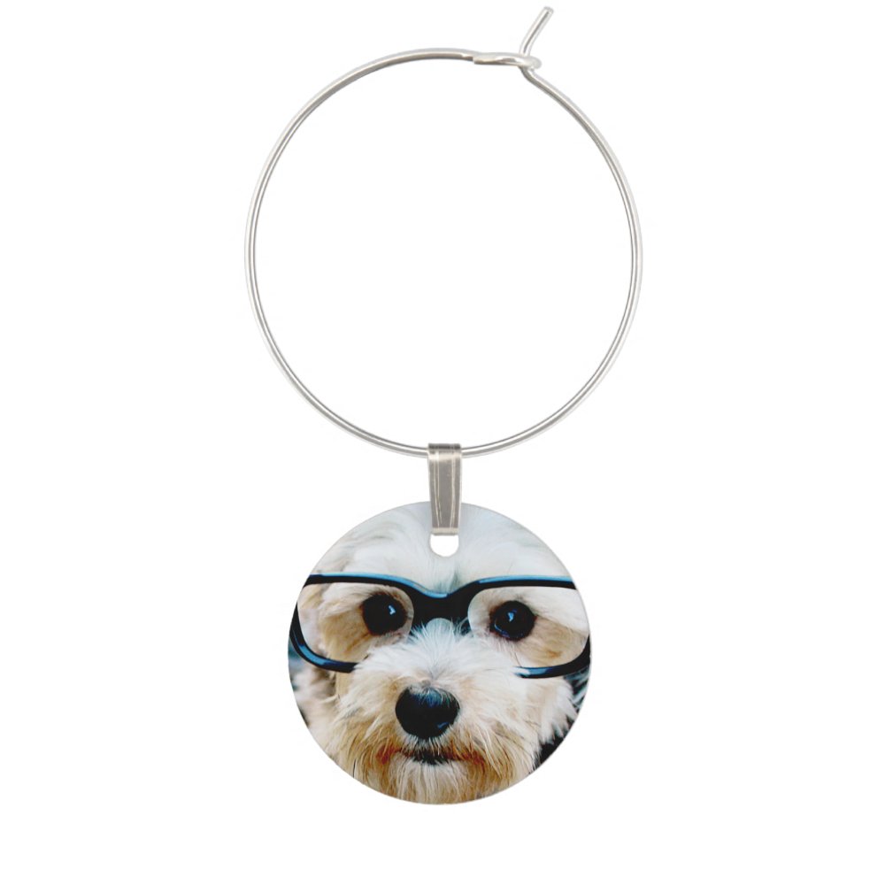 Create Your Own Collage with 4 Photos Wine Charm