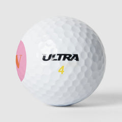 Modern Pink Orange Monogram Initials Personalized Golf Balls