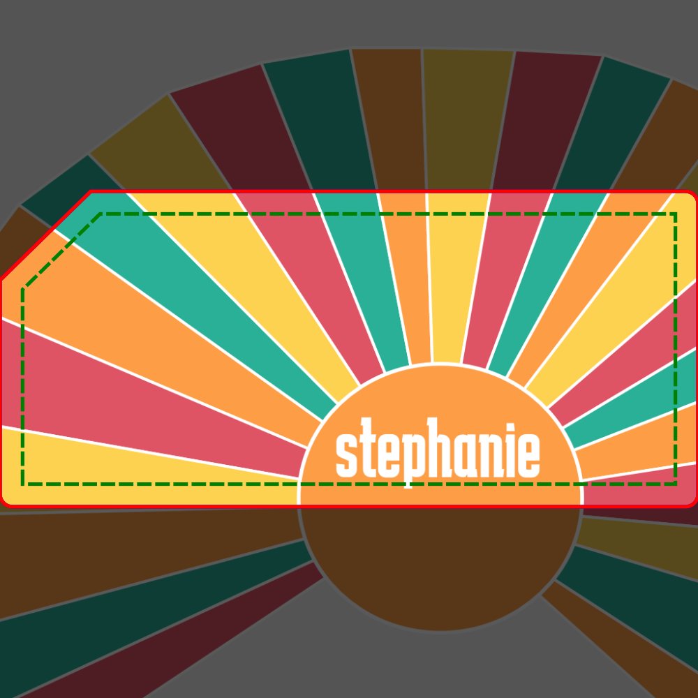 Retro stripe sunrise - monogram name bluetooth speaker
