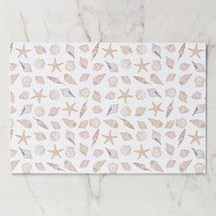 Seashells Paper Placemats, Beach Coastal Party Pad