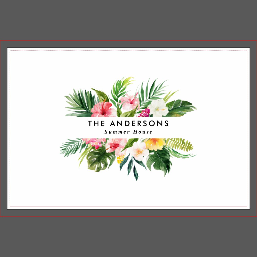 Tropical botanical floral summer vacation  kitchen towel