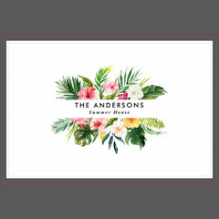 Tropical botanical floral summer vacation  kitchen towel