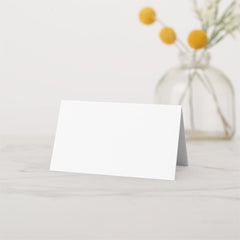 Minimalist elegant wildflowers wedding place card