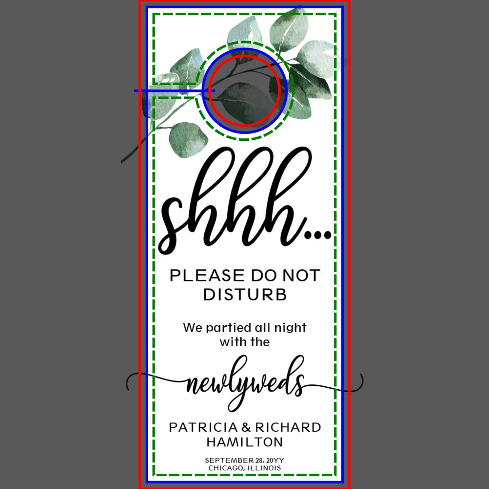 Door Hanger Wedding Do Not Disturb Sign