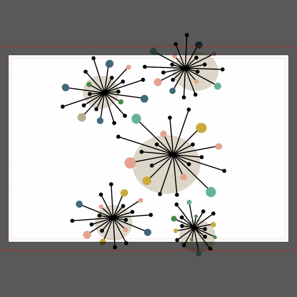 Cute Atomic Starburst Retro Mid Century Modern Kitchen Towel