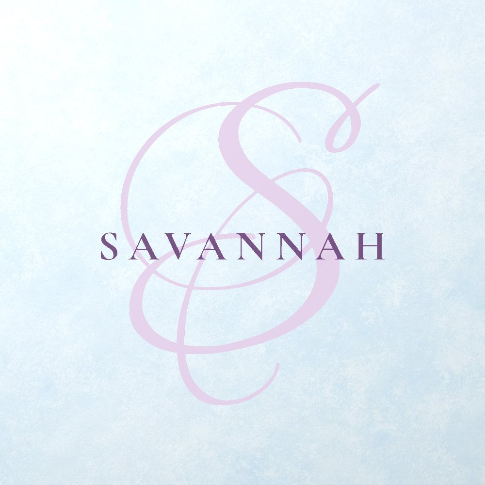 Modern Stylish Monogram Script Blush Name Wall Decal