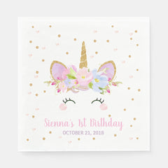 Unicorn Birthday Party Paper Napkins Serviettes