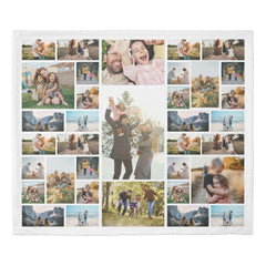 Personalized 35 Photo Collage Duvet Cover