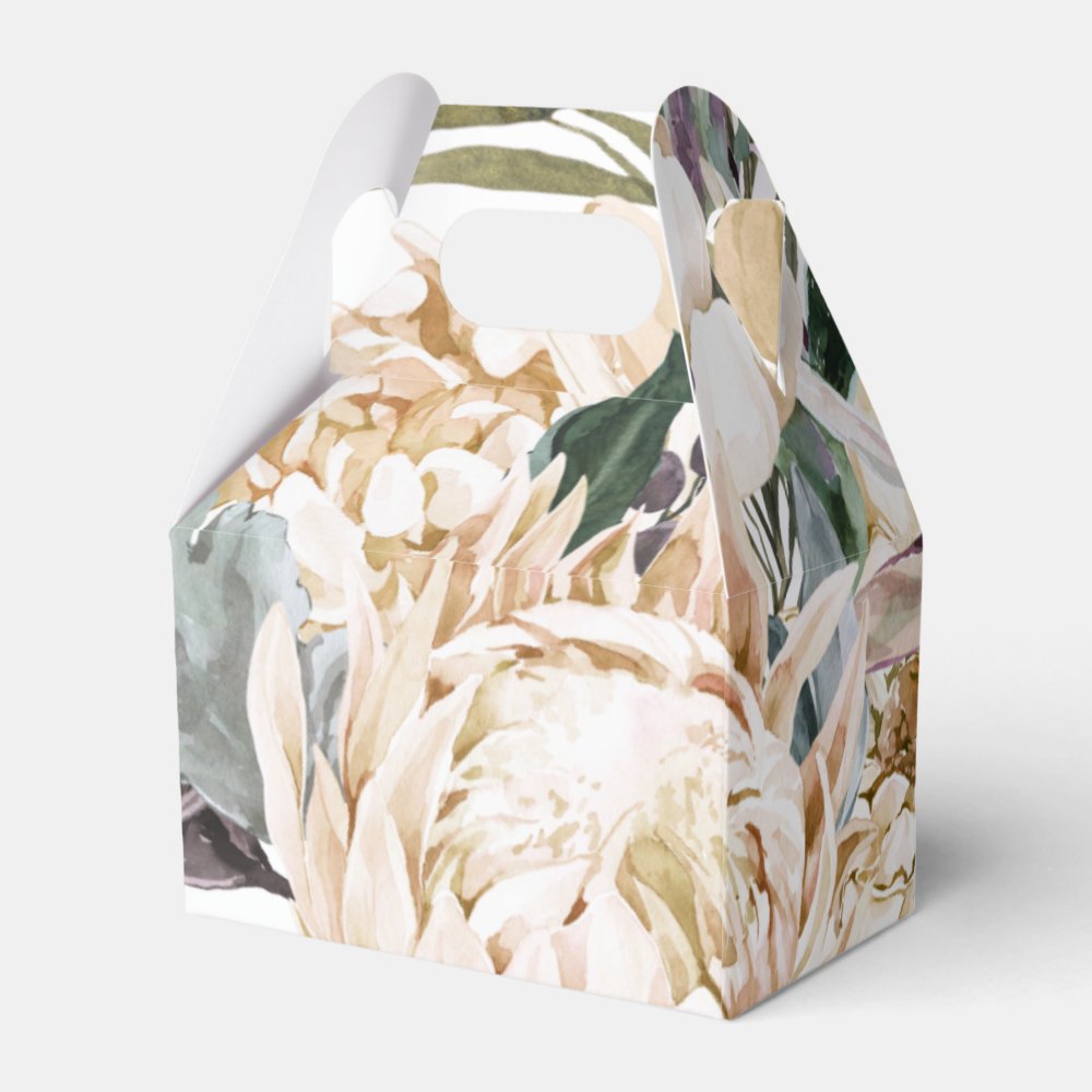 White Floral Wedding Favor Box