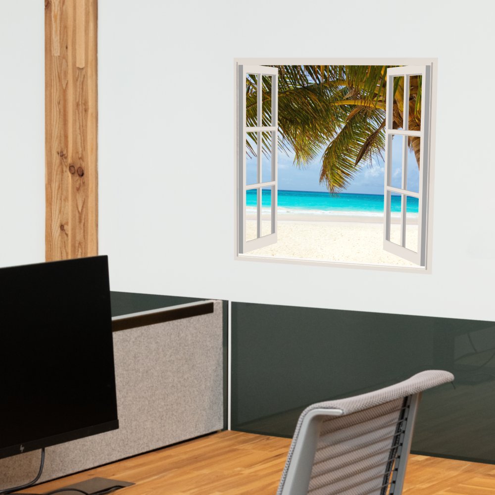 Create your own window view wall decal