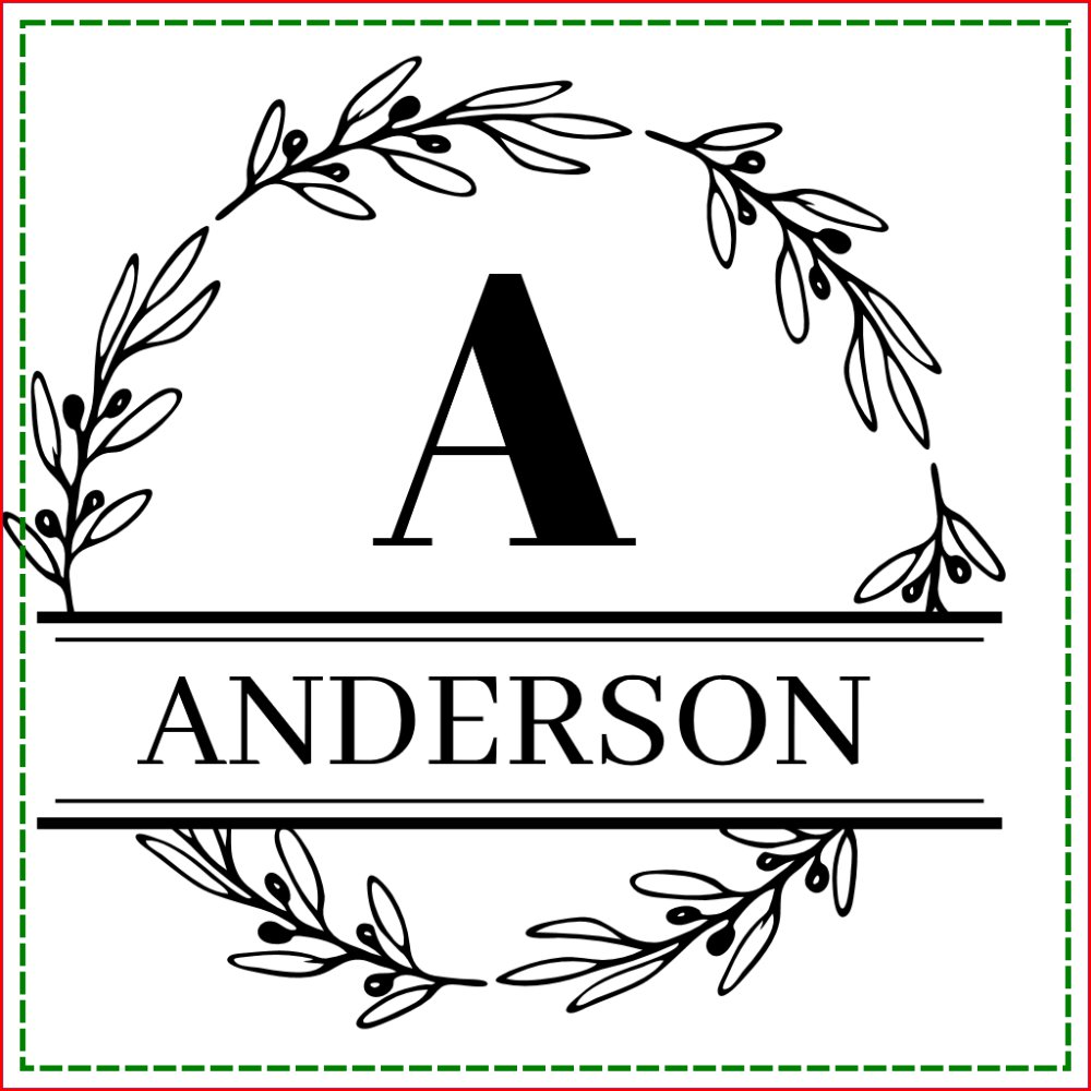 Custom Family Name and Initial Etched  Engraved Cutting Board