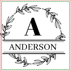 Custom Family Name and Initial Etched  Engraved Cutting Board