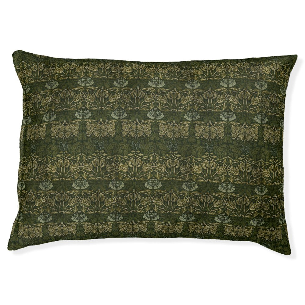 William Morris: Green Tulip & Rose Pet Bed
