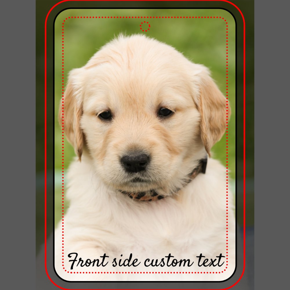 Personalized Two Photo Template, Custom Text, Car Air Freshener