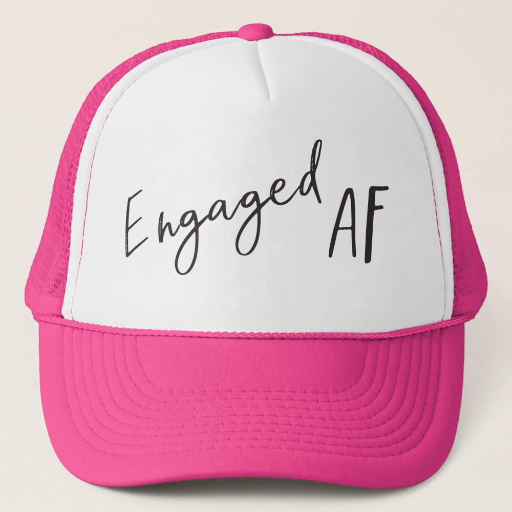 Engaged AF Charcoal Logo Unisex  Trucker Hat
