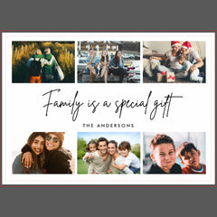 Family is a Special Gift Quote Photo Collage Block