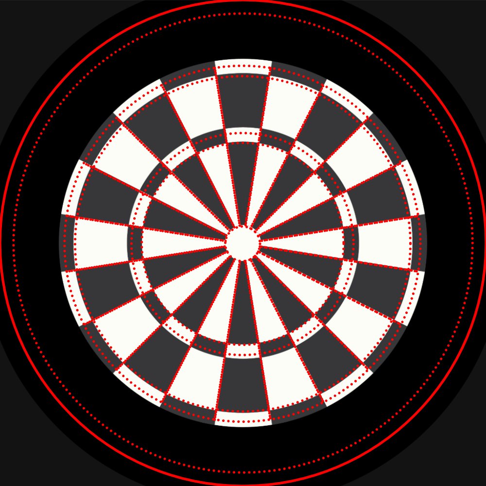 Charcoal Gray Black And White Dartboard With Darts