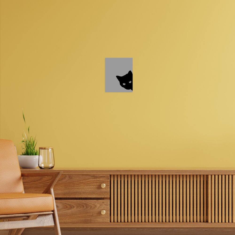 Black Cat Side Look Poster