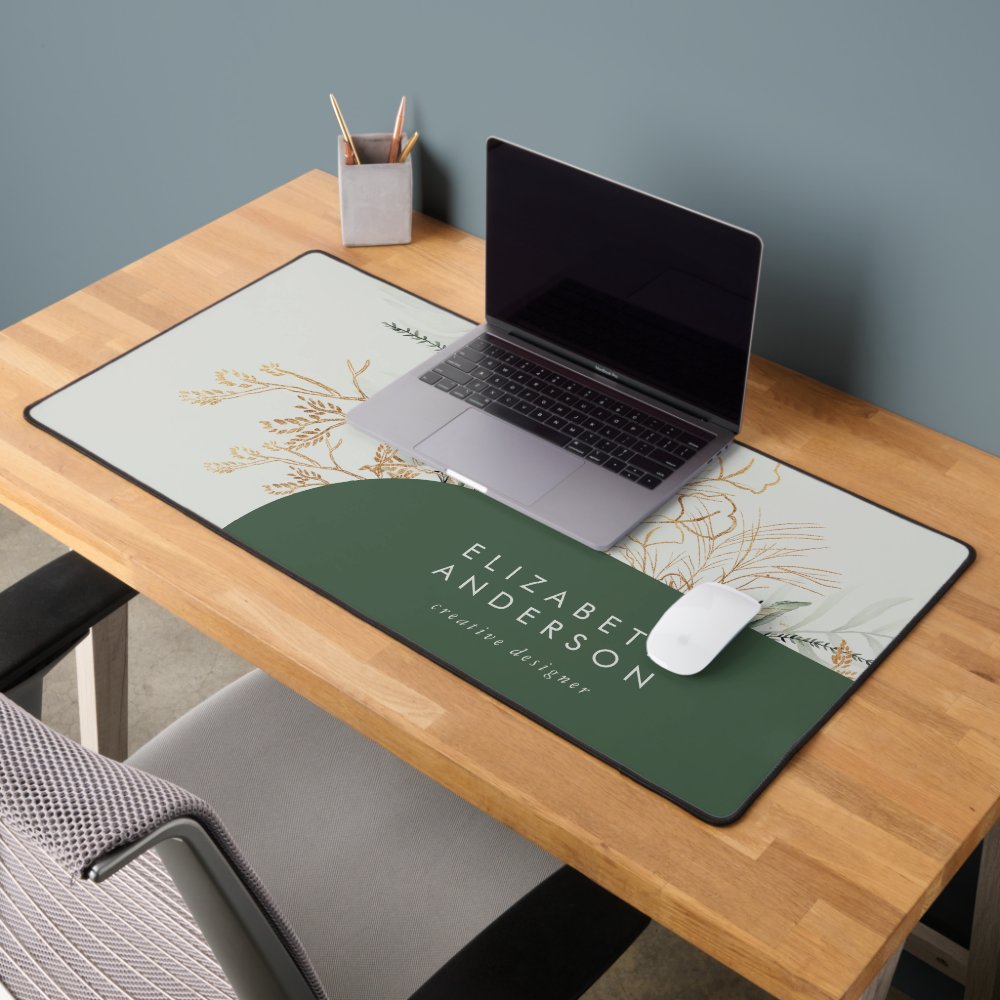 Eucalyptus Elegant Green Large Mouse Desk Mat
