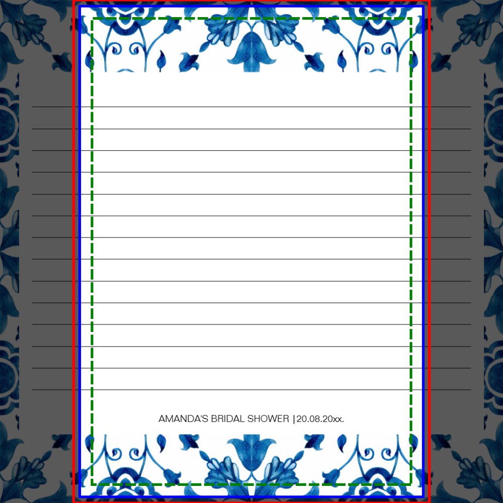 Mediterranean Blue Tiles Italy Recipe Cards