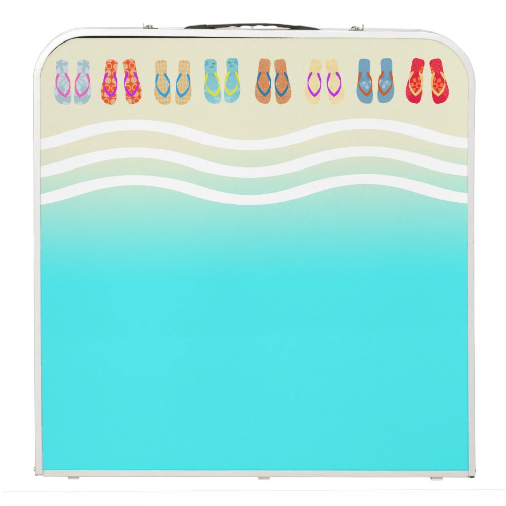 Beach Party Happy Birthday Autograph Beer Pong Table