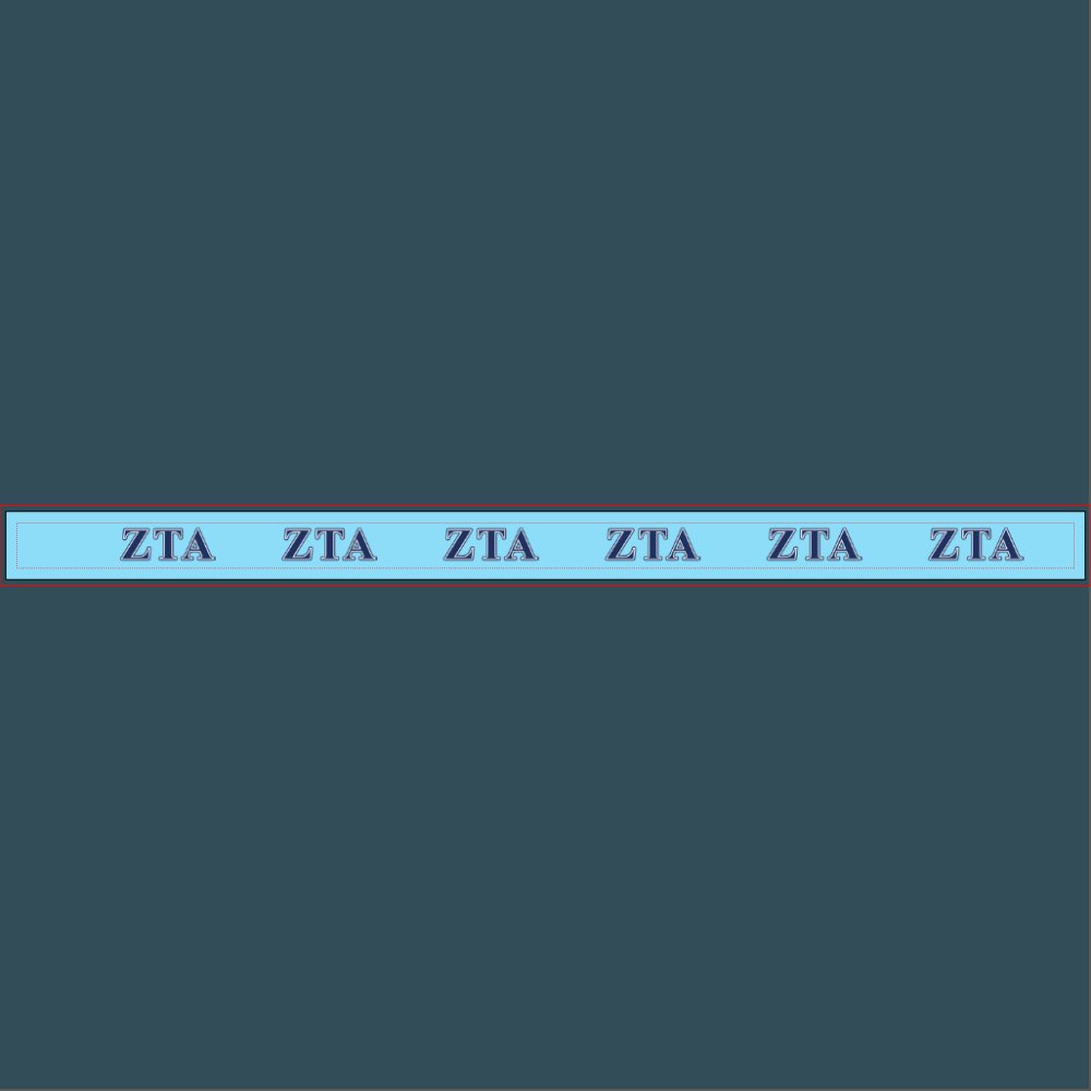 Zeta Tau Alpha Navy Letters Pet Collar