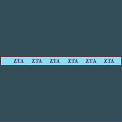 Zeta Tau Alpha Navy Letters Pet Collar