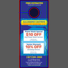 Pressure Power Washing Template Door Hanger