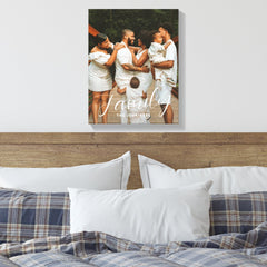 Family Life Personalized Photo Wrapped Canvas Print