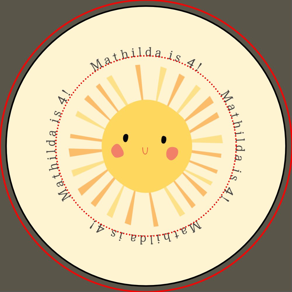 Cute yellow sunshine illustration birthday party paper plates