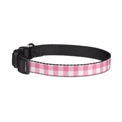 Cute Pink Gingham Pattern Pet Collar