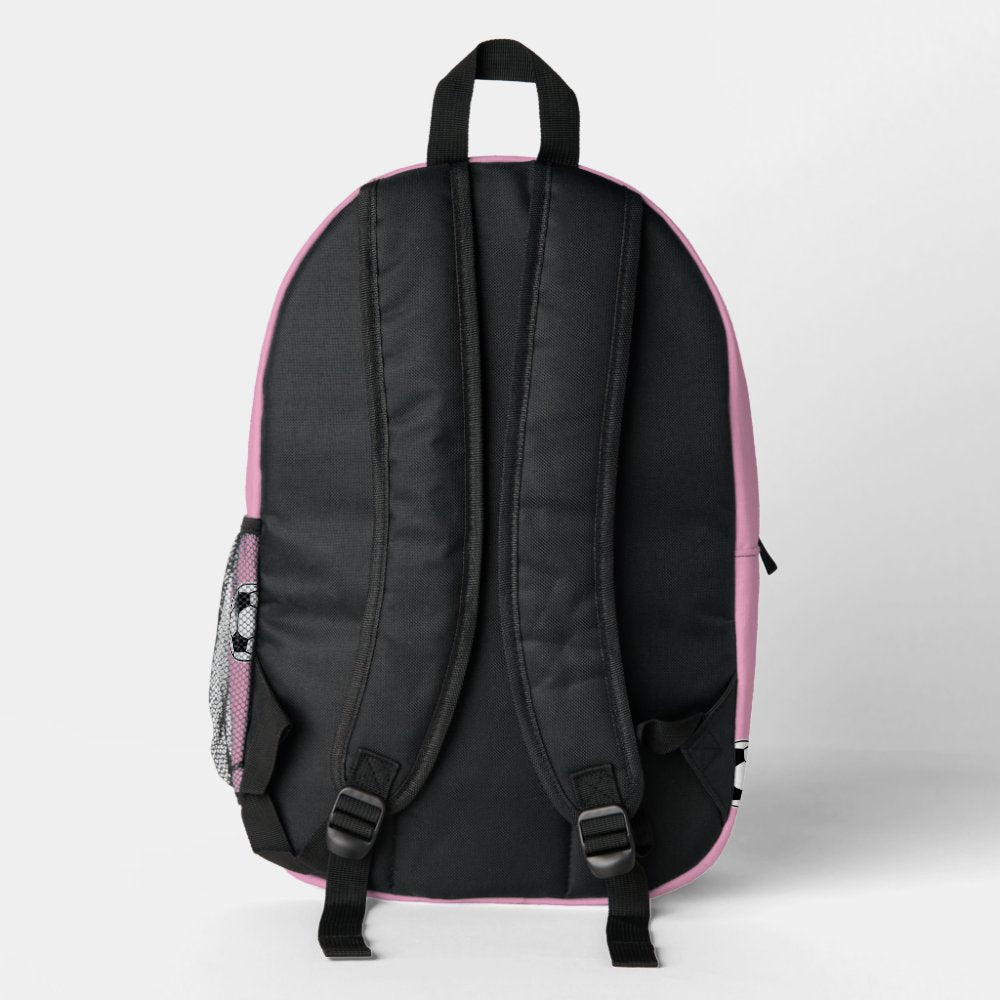 Soccer Pink Personalized Kids Back to School Printed Backpack