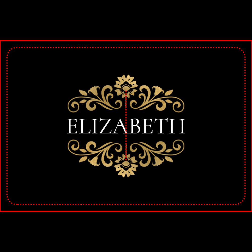 Elegant Monogram Black Gold Bath Mat