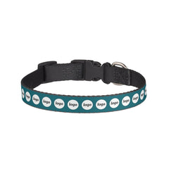 Simple Logo Business Promotional Teal Green Pet Collar