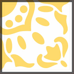 Azulejo Portuguese Mediterranean Yellow White 4 Ceramic Tile