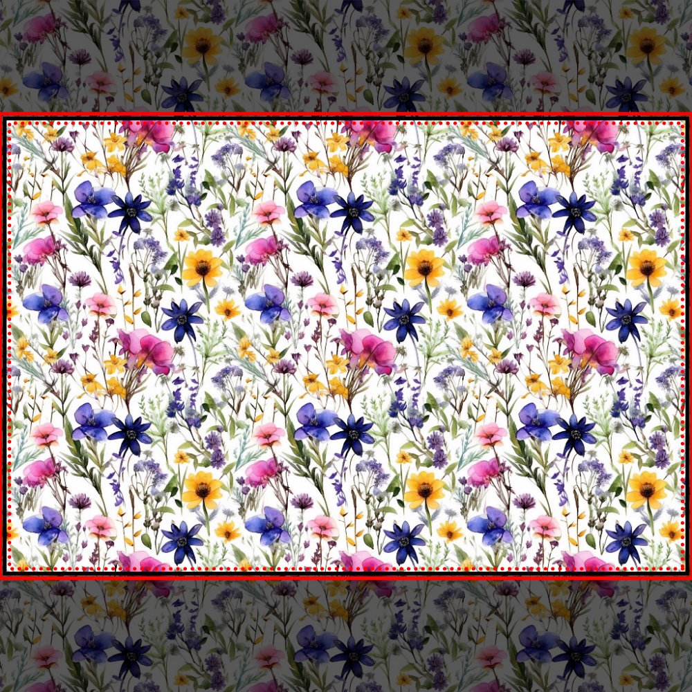 Wildflowers Paper Placemats, Garden Floral Mats