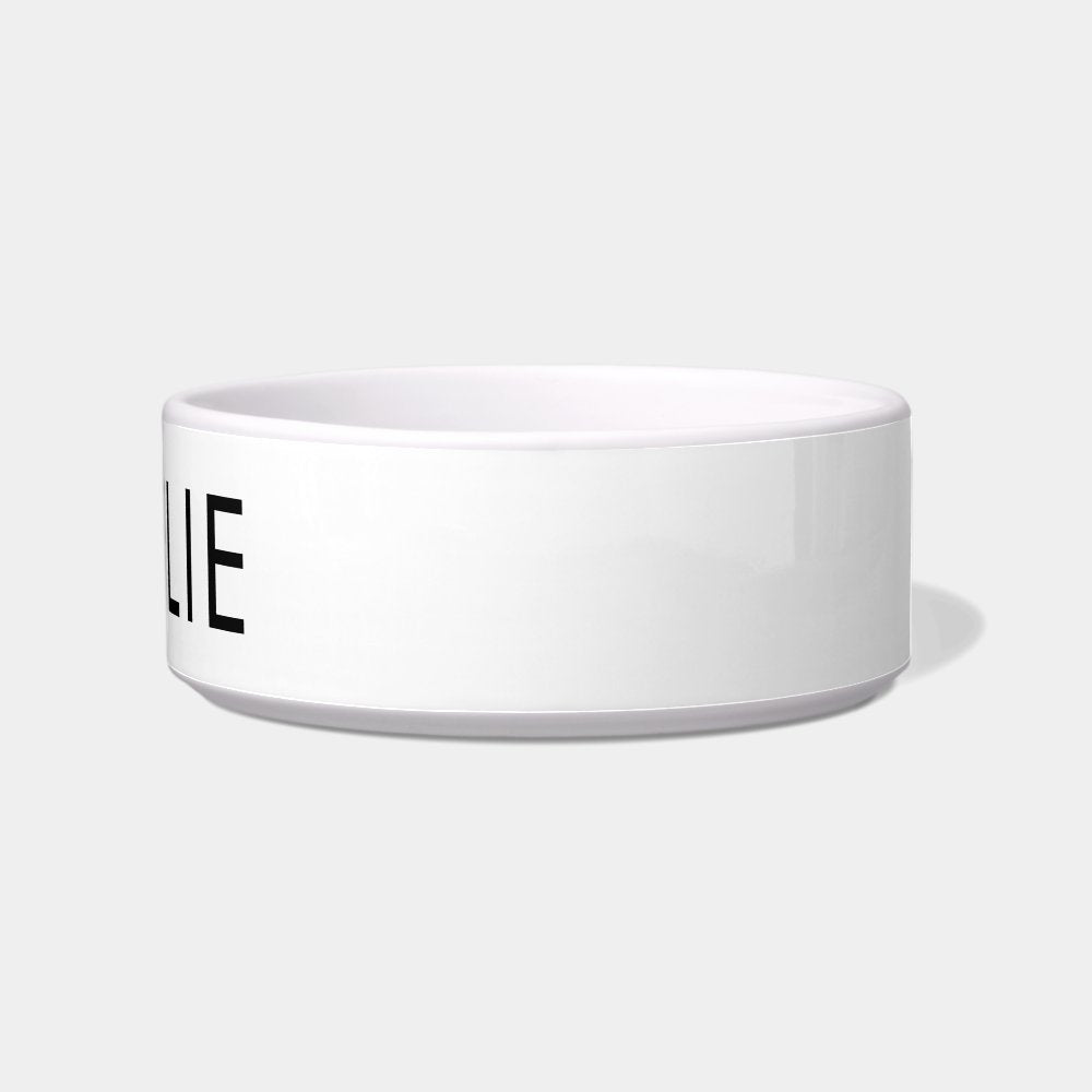 Modern Pet Name Personalized Bowl