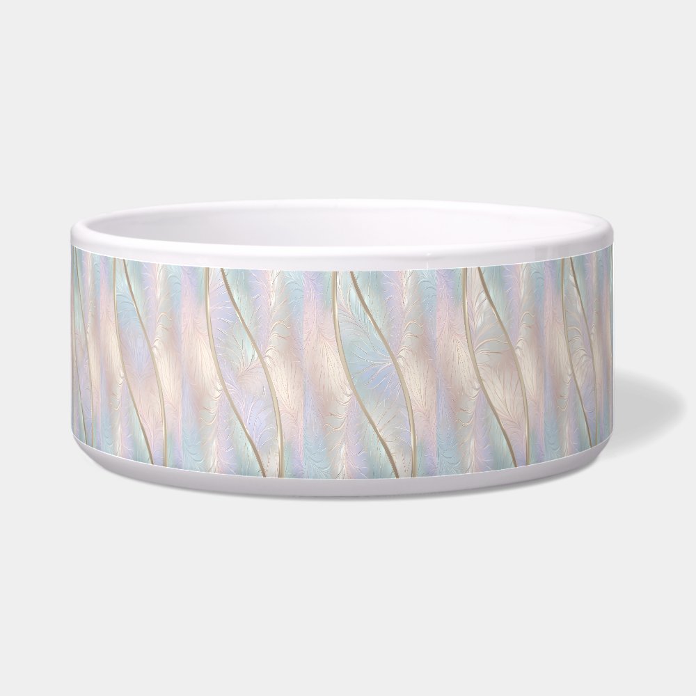 Modern Abstract Iridescent Ceramic Pet Bowl