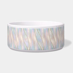 Modern Abstract Iridescent Ceramic Pet Bowl