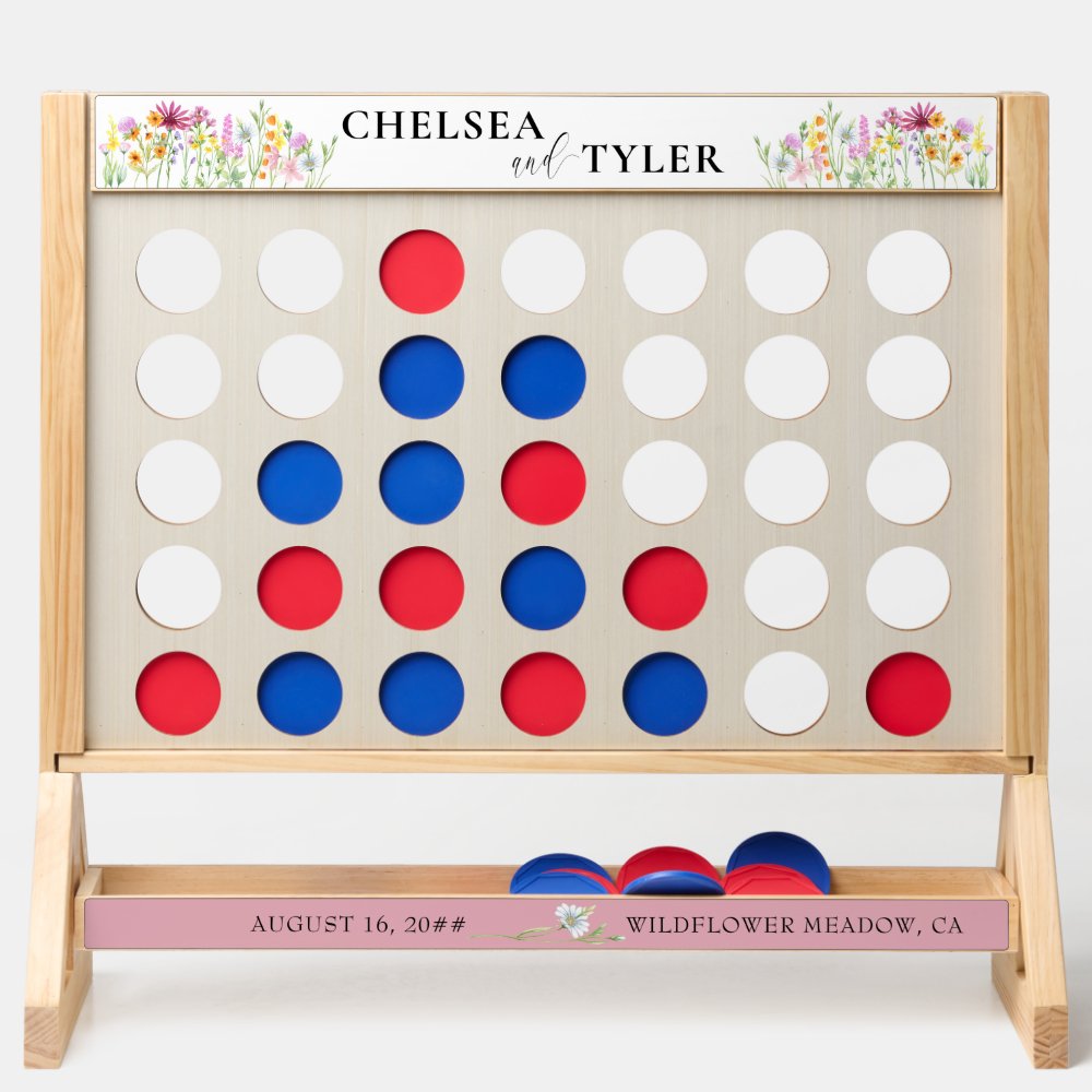 Wildflower Wedding Garden Party Game Fast Four