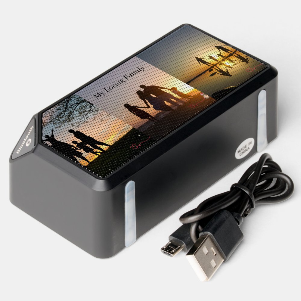 Multi Photo Collage Modern Personalized  Bluetooth Speaker