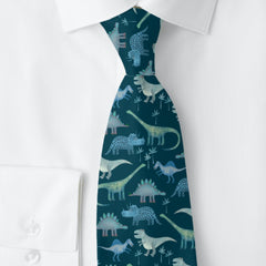 Dinosaurs Green Pattern Neck Tie