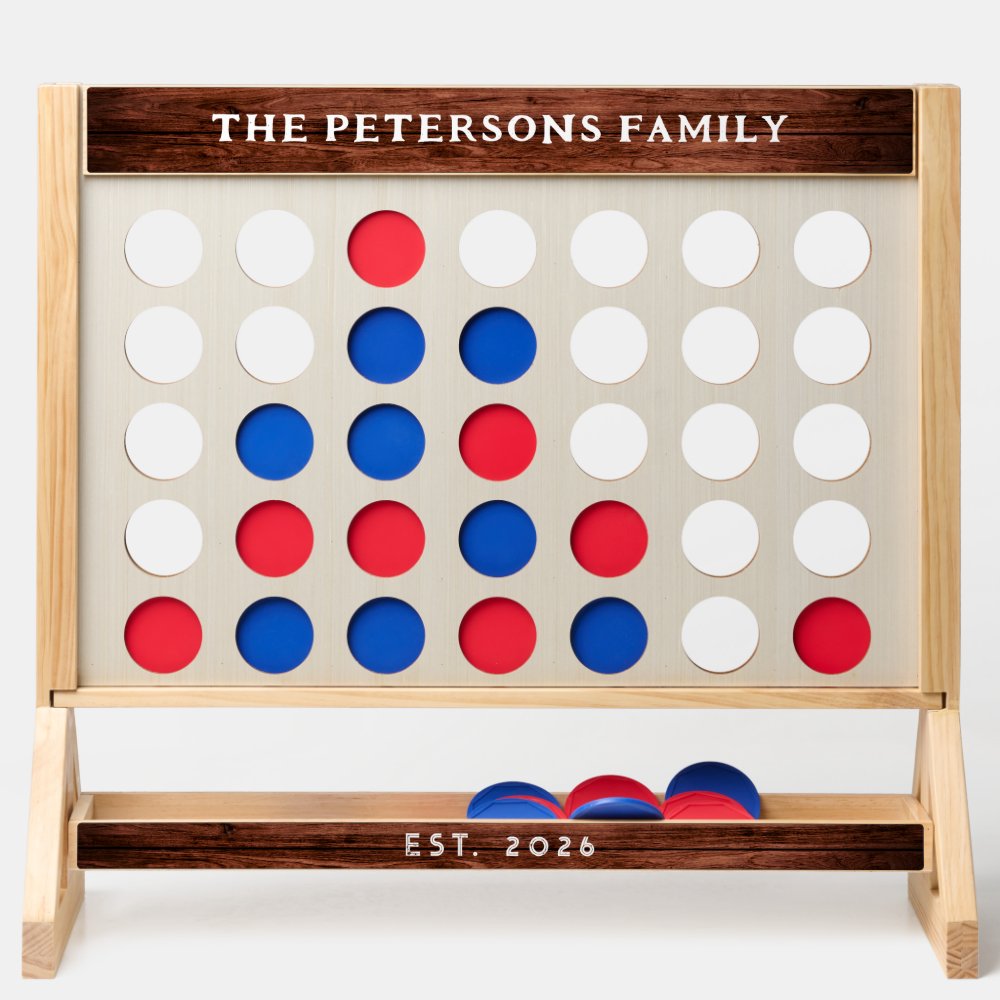 Outdoor Wedding Lawn Game Giant Personalized Fast Four