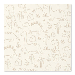 Dinosaur Neutral Boho Soft Earth Tone Dino Beige Wallpaper