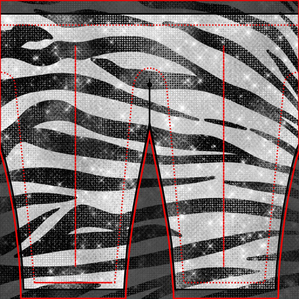 Glamorous Black White Sparkly Glitter Zebra Stripe Leggings