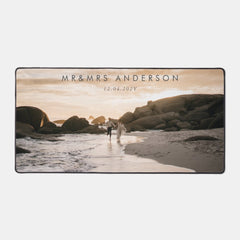 Premium Custom Photo Wedding Gift Desk Mat