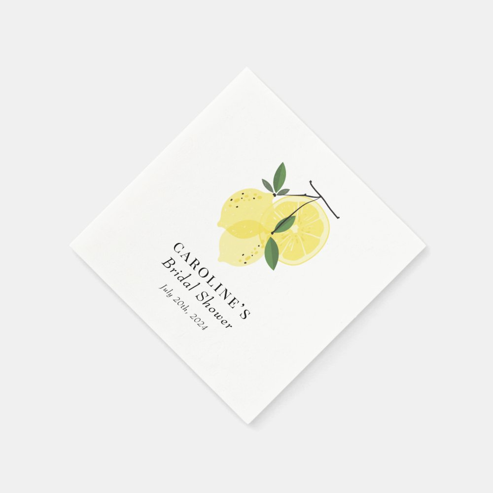 Lemon Yellow Main Squeeze Paper Napkin